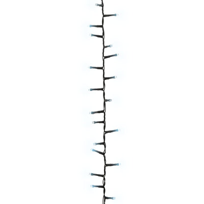 Lichtslinger compact met 400 LED's 13 m PVC koudwit 13 m Koudwit en donkergroen