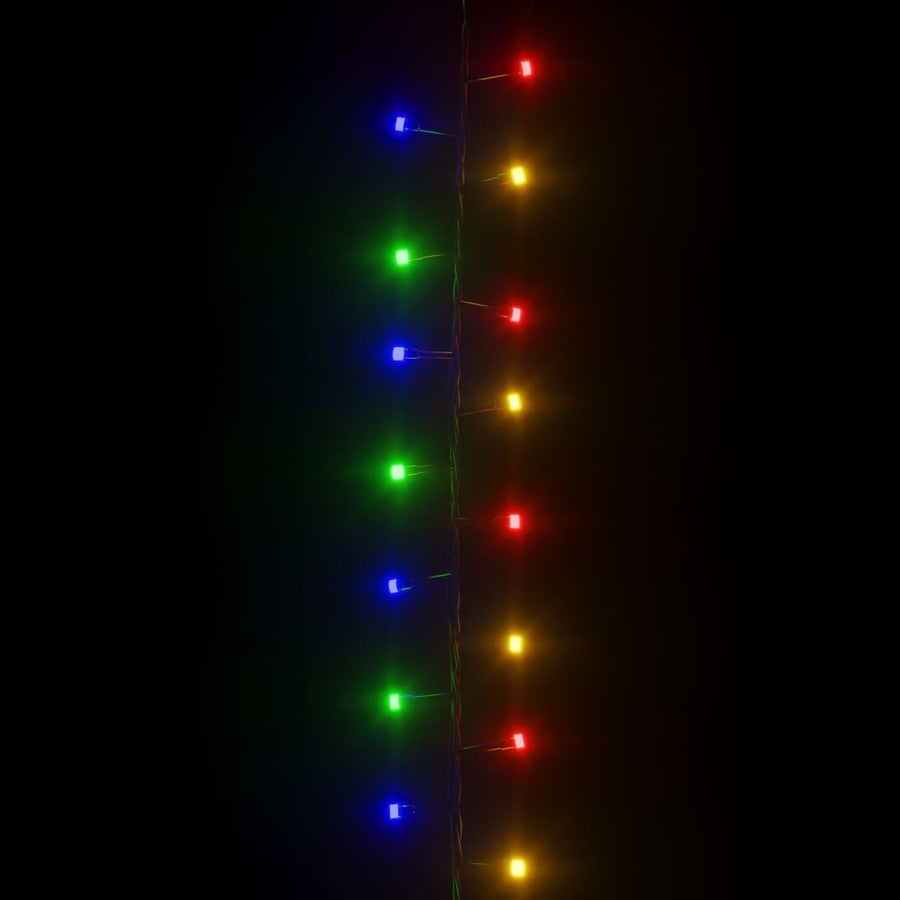 Lichtslinger compact met 400 LED's meerkleurig 13 m PVC 13 m Meerkleurig en donkergroen