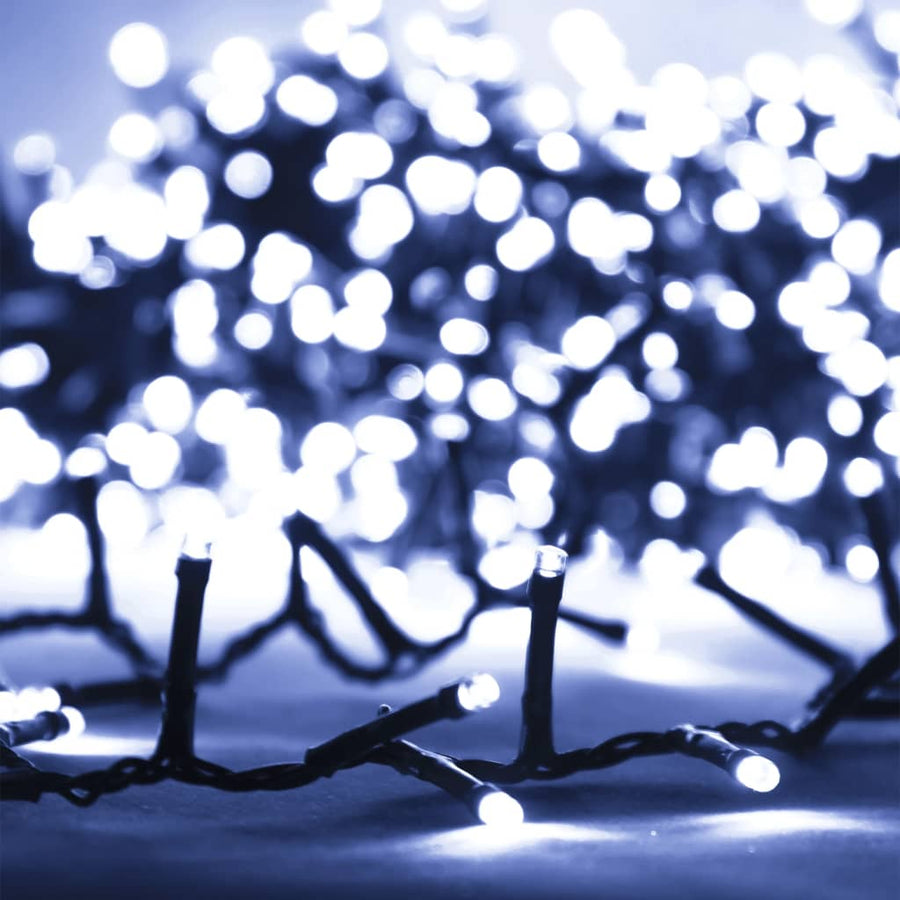 Lichtslinger compact met 3000 LED's koudwit 65 m PVC 65 m Koudwit en donkergroen