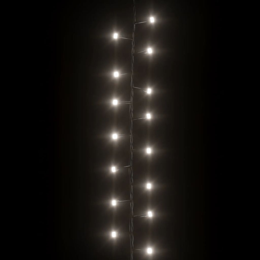 Lichtslinger compact met 3000 LED's koudwit 65 m PVC 65 m Koudwit en donkergroen
