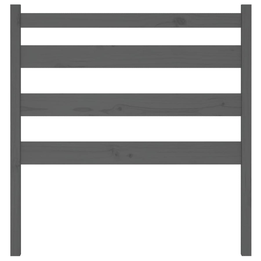 Hoofdbord 96X4X00 Cm Massief Grenenhout 96 x 100 cm Grijs