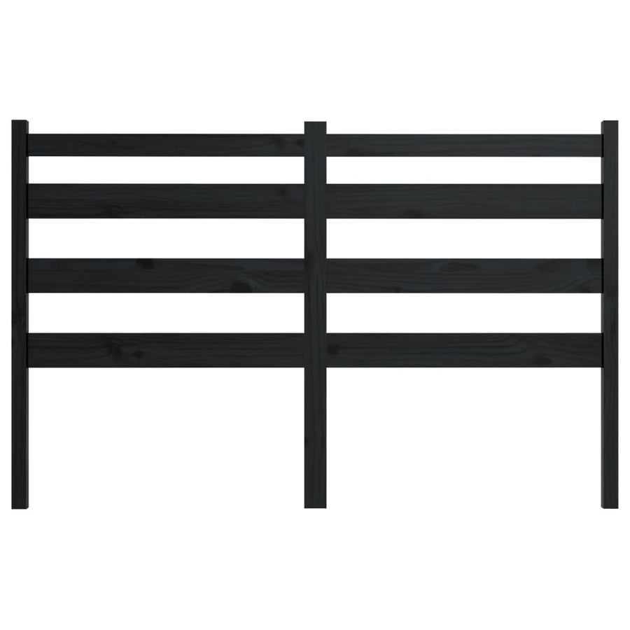 Hoofdbord 26X4X00 Cm Massief Grenenhout 126 x 100 cm Zwart
