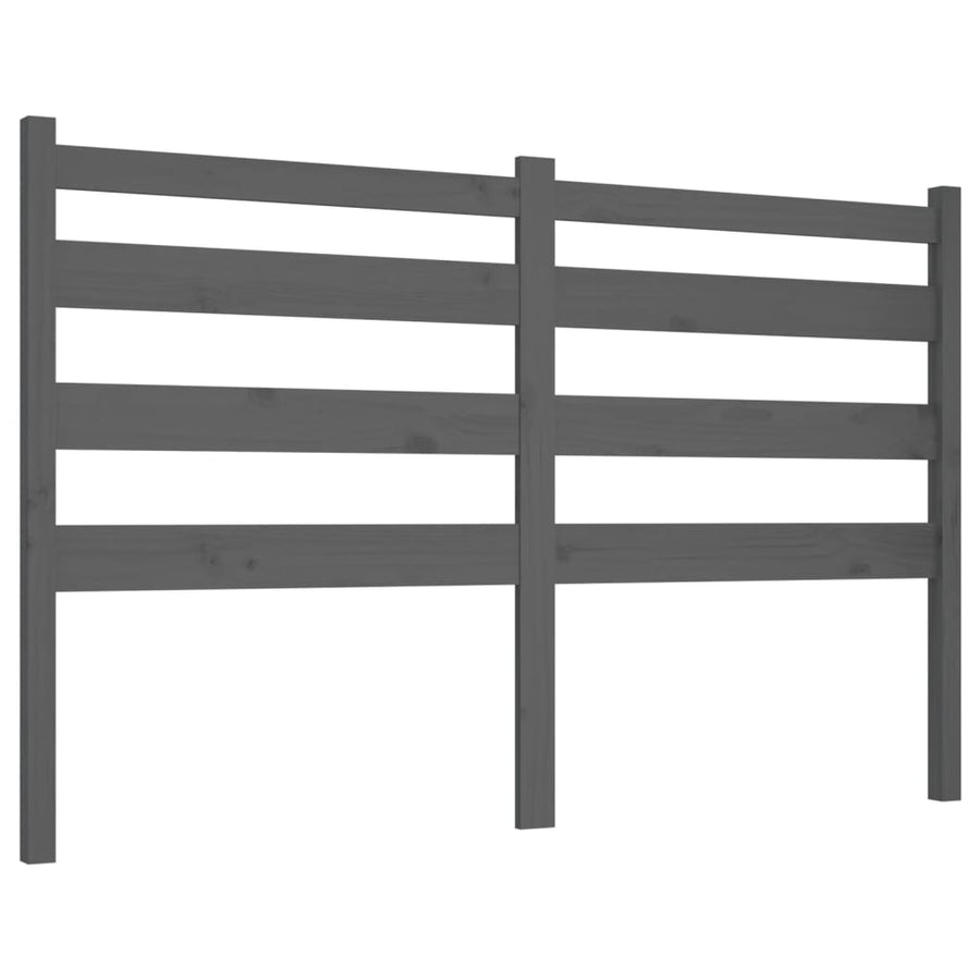 Hoofdbord 46X4X00 Cm Massief Grenenhout 146 x 100 cm Grijs