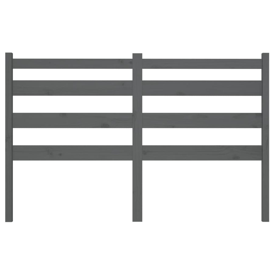 Hoofdbord 46X4X00 Cm Massief Grenenhout 146 x 100 cm Grijs