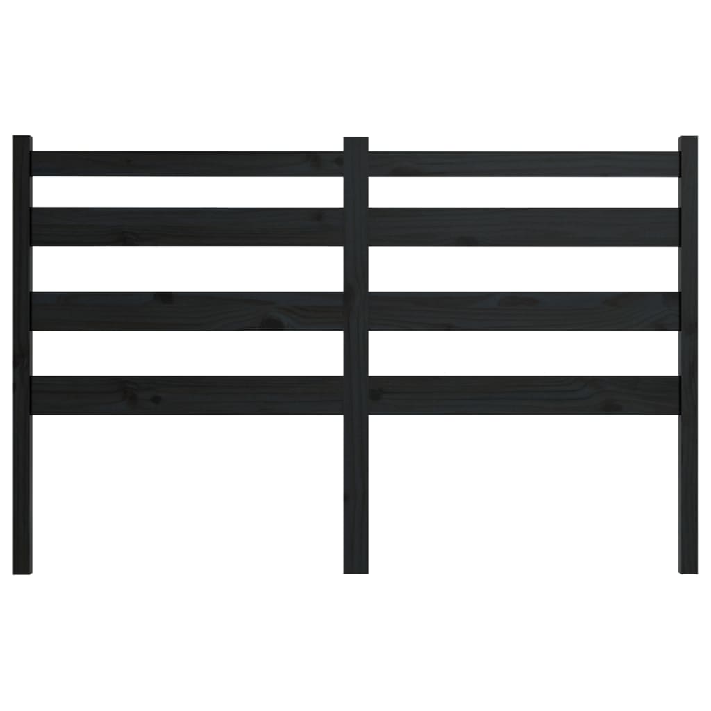 Hoofdbord 46X4X00 Cm Massief Grenenhout 146 x 100 cm Zwart