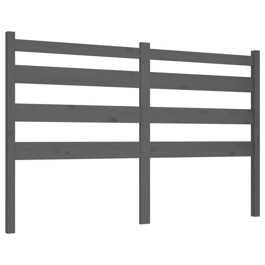 Hoofdbord 86X4X00 Cm Massief Grenenhout 186 x 100 cm Grijs