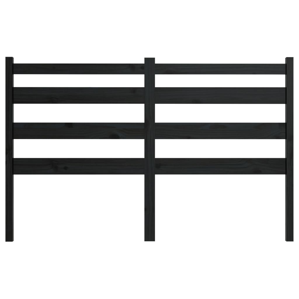 Hoofdbord 206X4X00 Cm Massief Grenenhout 206 x 100 cm Zwart