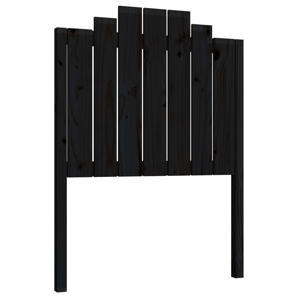 Hoofdbord 8X4X0 Cm Massief Grenenhout 81 x 110 cm Zwart