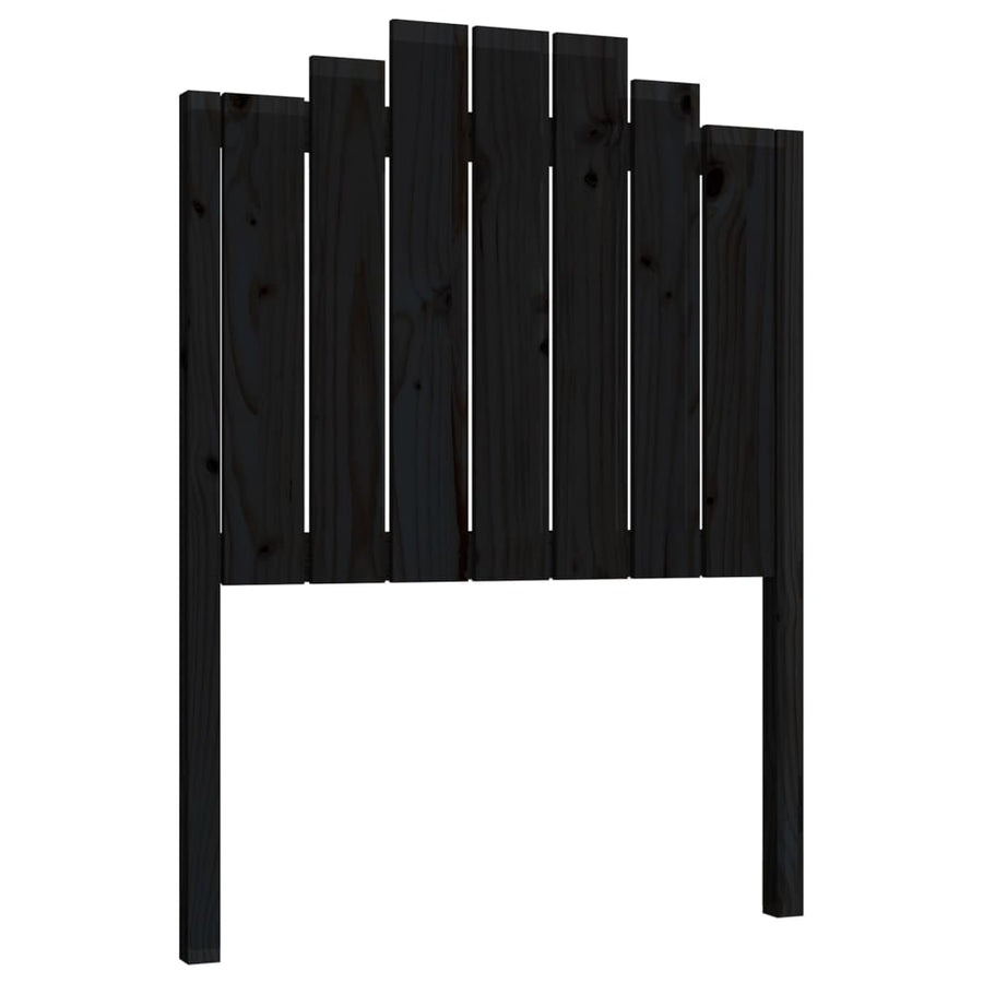 Hoofdbord 8X4X0 Cm Massief Grenenhout 81 x 110 cm Zwart