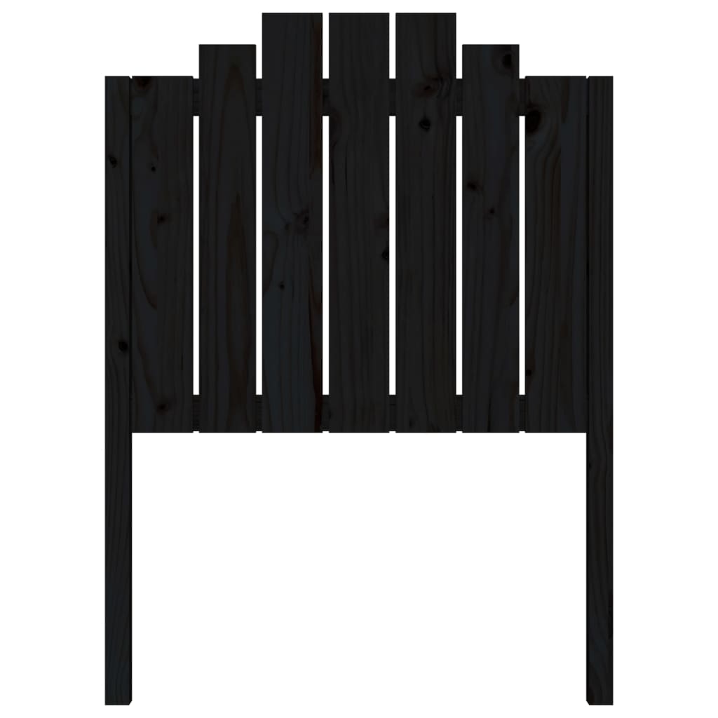 Hoofdbord 8X4X0 Cm Massief Grenenhout 81 x 110 cm Zwart