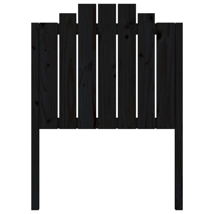 Hoofdbord 8X4X0 Cm Massief Grenenhout 81 x 110 cm Zwart