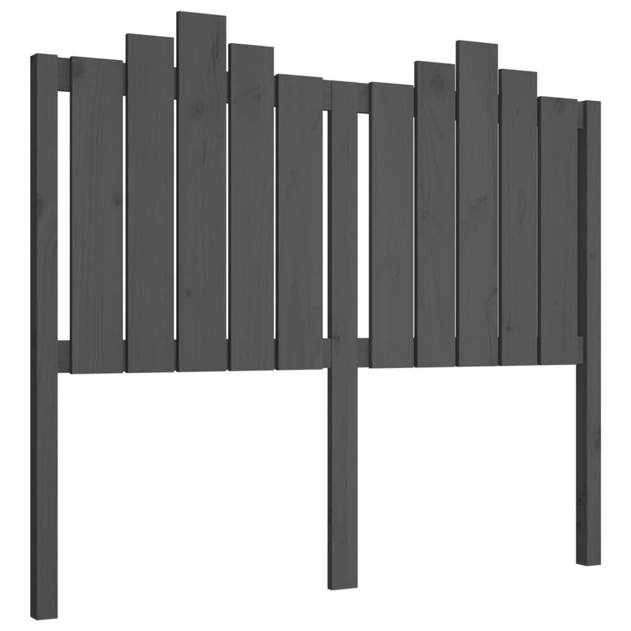 Hoofdbord 26X4X0 Cm Massief Grenenhout 126 x 110 cm Grijs