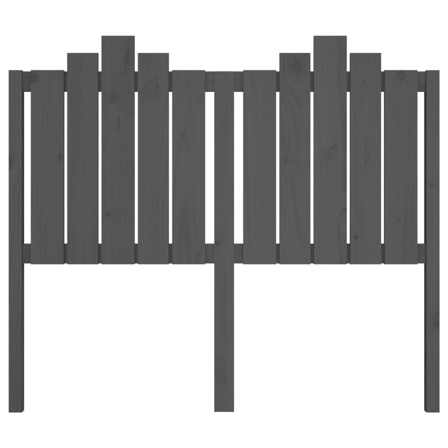 Hoofdbord 26X4X0 Cm Massief Grenenhout 126 x 110 cm Grijs