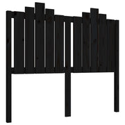 Hoofdbord 126x6x110 cm massief grenenhout zwart