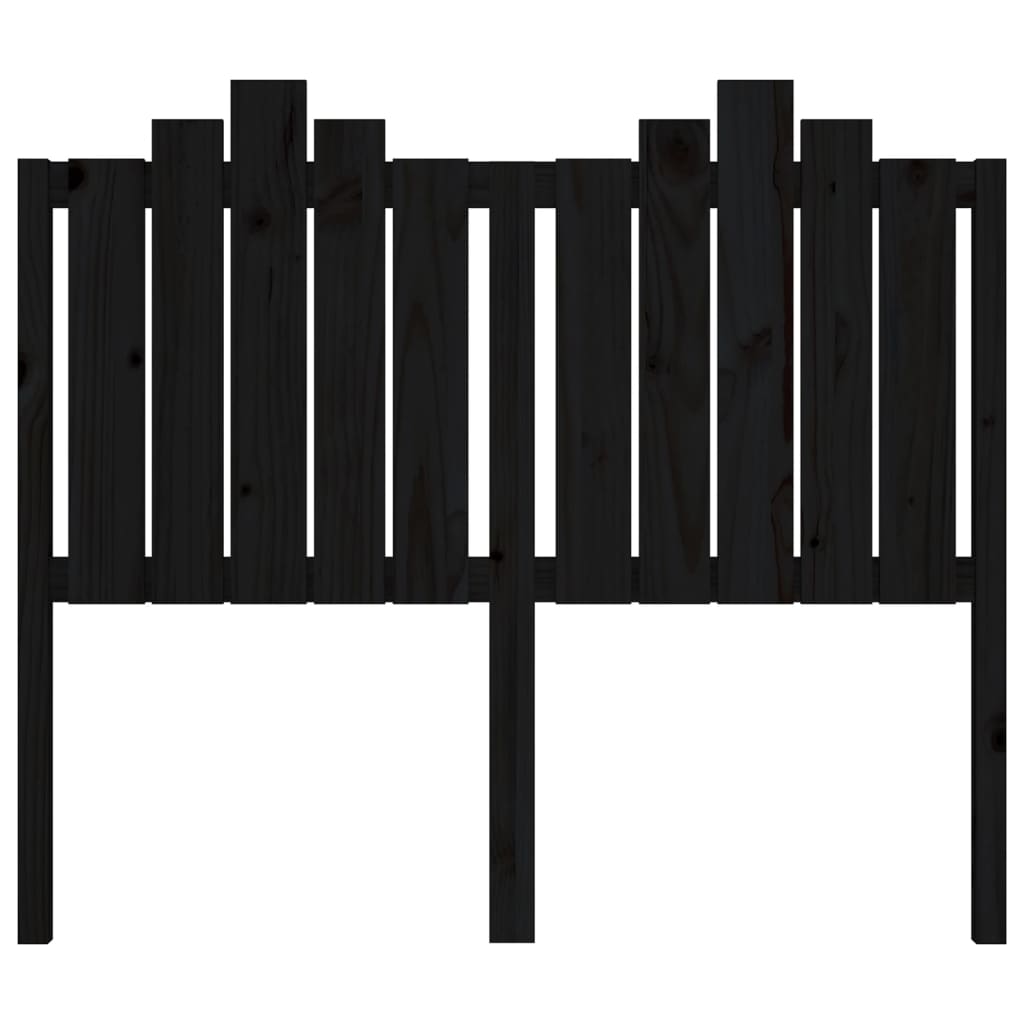 Hoofdbord 26X6X0 Cm Massief Grenenhout 126 x 110 cm Zwart