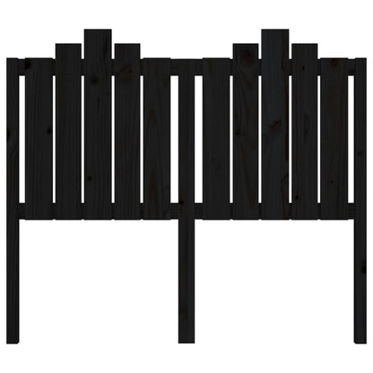 Hoofdbord 26X6X0 Cm Massief Grenenhout 126 x 110 cm Zwart