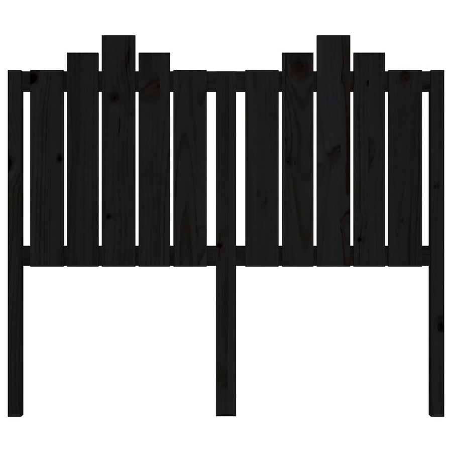 Hoofdbord 26X6X0 Cm Massief Grenenhout 126 x 110 cm Zwart