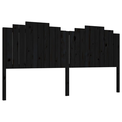 Hoofdbord 206X4X0 Cm Massief Grenenhout 206 x 110 cm Zwart