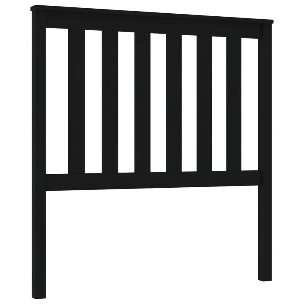 Hoofdbord 96X6X0 Cm Massief Grenenhout 96 x 101 cm Zwart