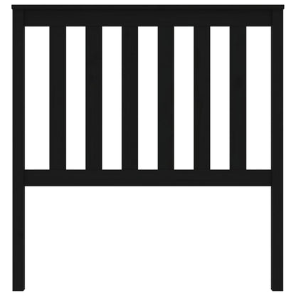 Hoofdbord 96X6X0 Cm Massief Grenenhout 96 x 101 cm Zwart