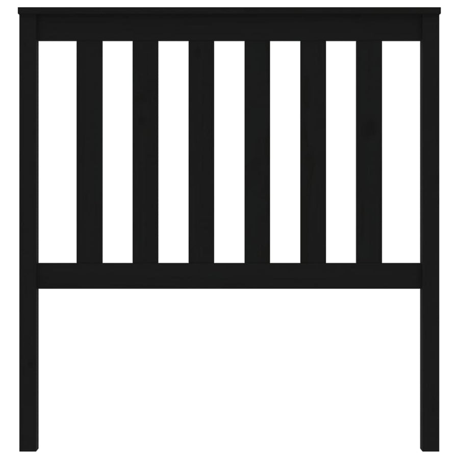 Hoofdbord 96X6X0 Cm Massief Grenenhout 96 x 101 cm Zwart