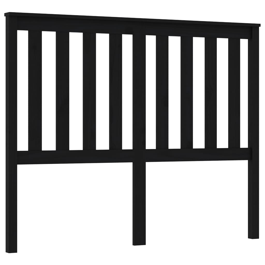 Hoofdbord 46X6X0 Cm Massief Grenenhout 146 x 101 cm Zwart