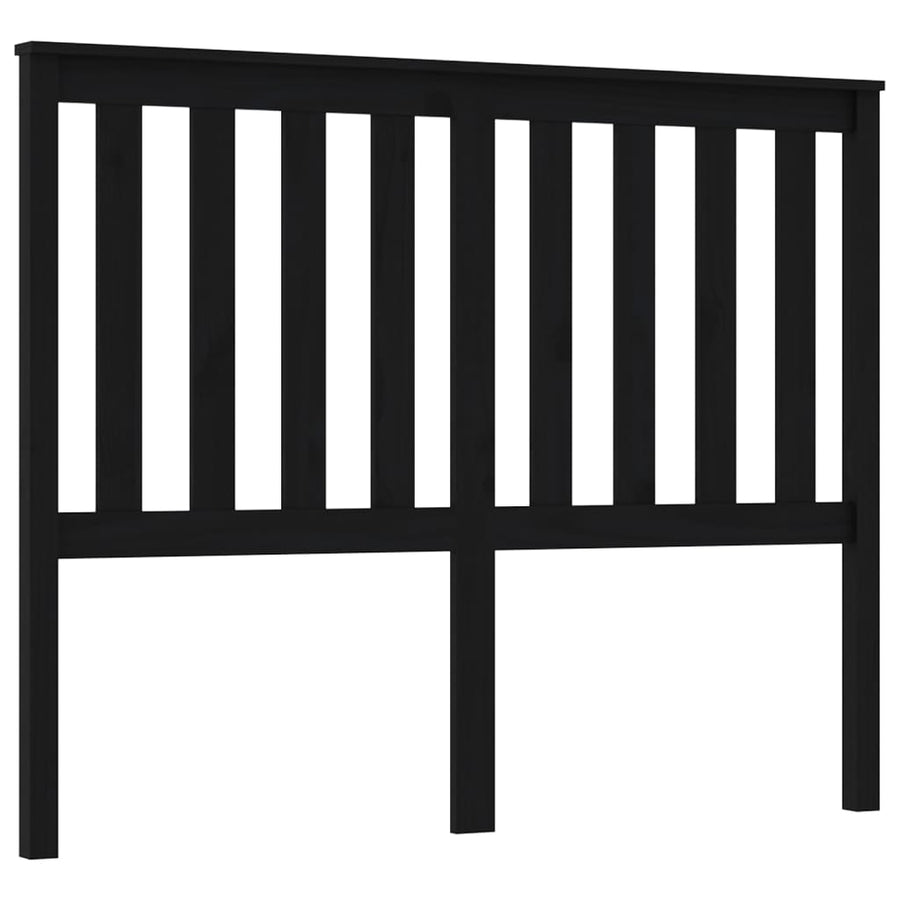 Hoofdbord 46X6X0 Cm Massief Grenenhout 146 x 101 cm Zwart