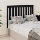 Headboard 146x6x101 cm solid pine wood black