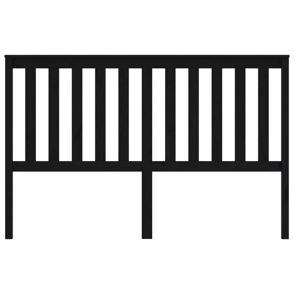 Hoofdbord 66X6X0 Cm Massief Grenenhout 166 x 101 cm Zwart