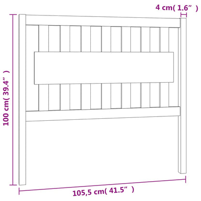 Hoofdbord 105,5X4X100 Cm Massief Grenenhout