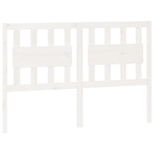 Hoofdbord 125,5X4X100 Cm Massief Grenenhout Wit