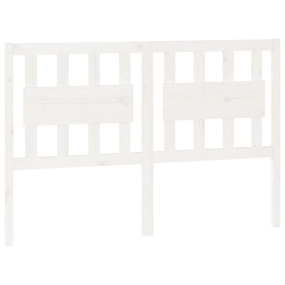 Hoofdbord 125,5X4X100 Cm Massief Grenenhout Wit