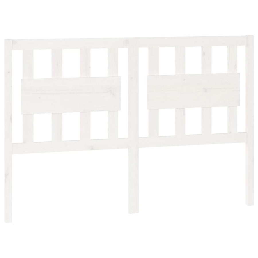Hoofdbord 125,5X4X100 Cm Massief Grenenhout Wit