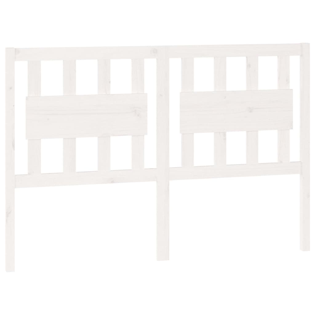 Hoofdbord 140,5X4X100 Cm Massief Grenenhout Wit