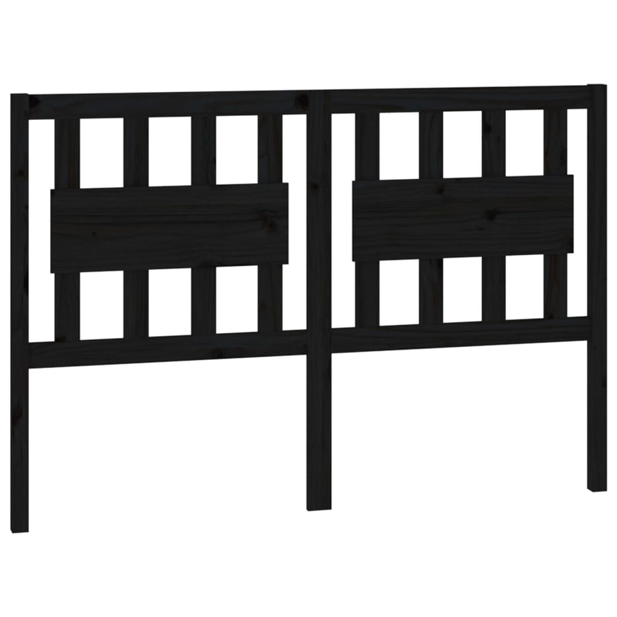 Hoofdbord 145,5X4X100 Cm Massief Grenenhout Zwart