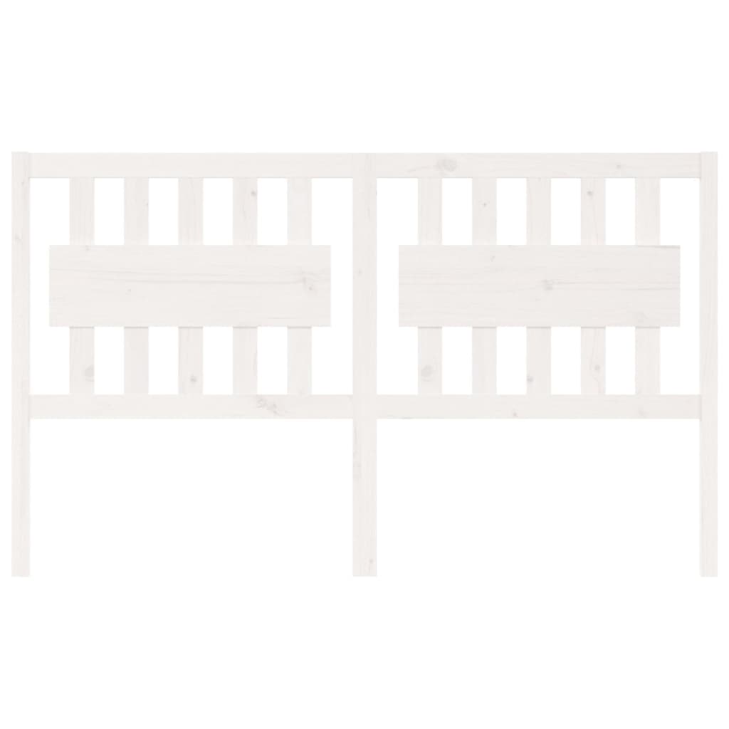 Hoofdbord 155,5X4X100 Cm Massief Grenenhout Wit