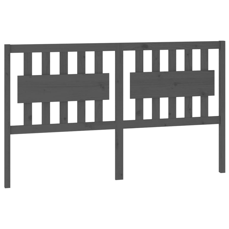 Hoofdbord 155,5X4X100 Cm Massief Grenenhout Grijs