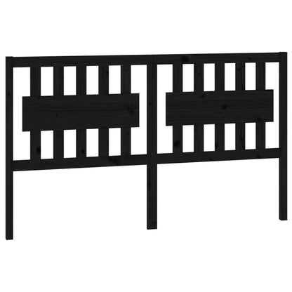 Hoofdbord 155,5X4X100 Cm Massief Grenenhout Zwart