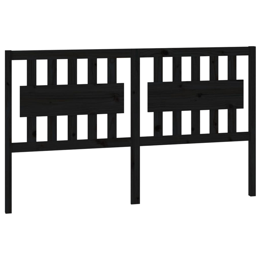 Hoofdbord 155,5X4X100 Cm Massief Grenenhout Zwart