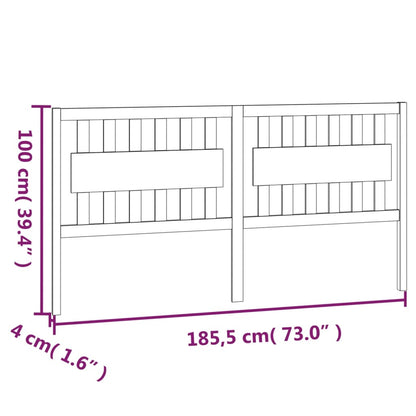 Hoofdbord 185,5X4X100 Cm Massief Grenenhout Honingbruin