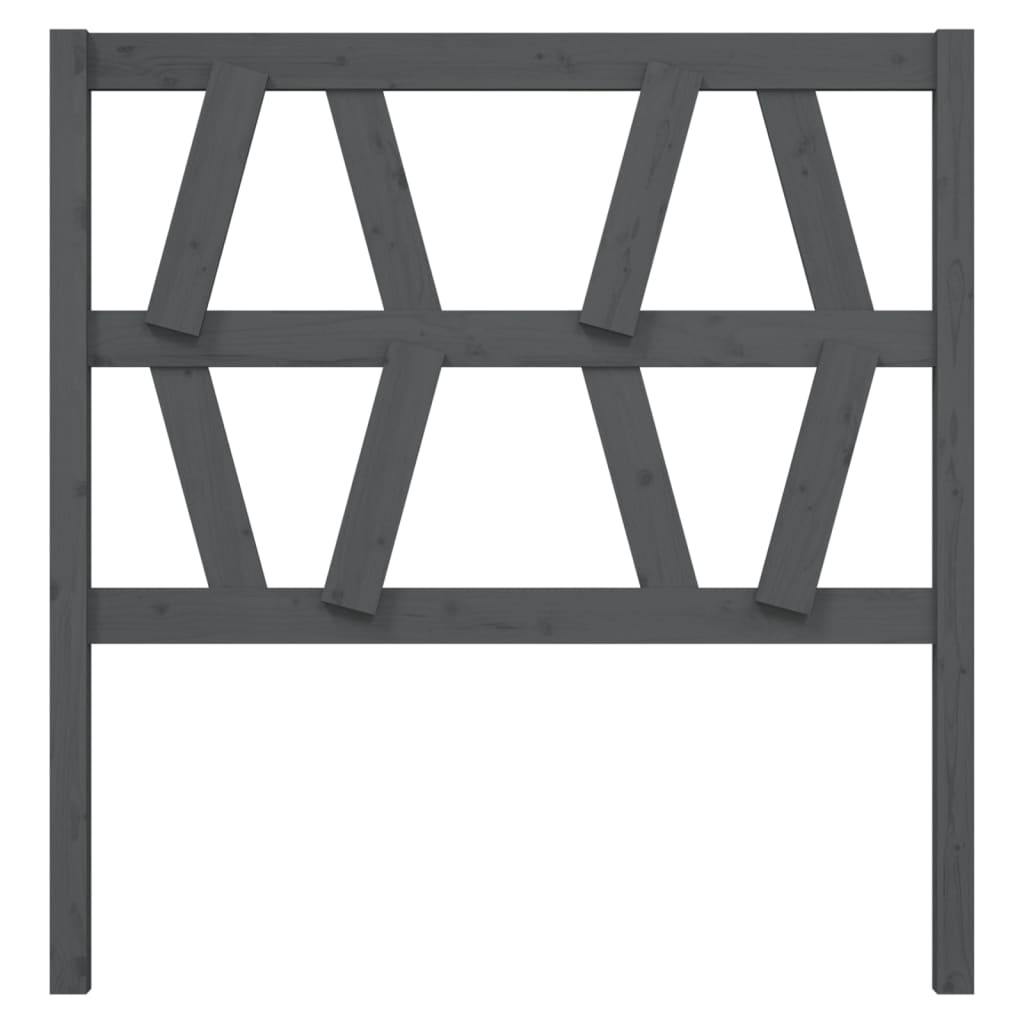 Hoofdbord 8X4X00 Cm Massief Grenenhout 81 x 100 cm Grijs