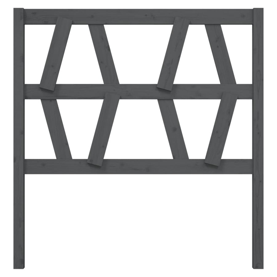 Hoofdbord 8X4X00 Cm Massief Grenenhout 81 x 100 cm Grijs