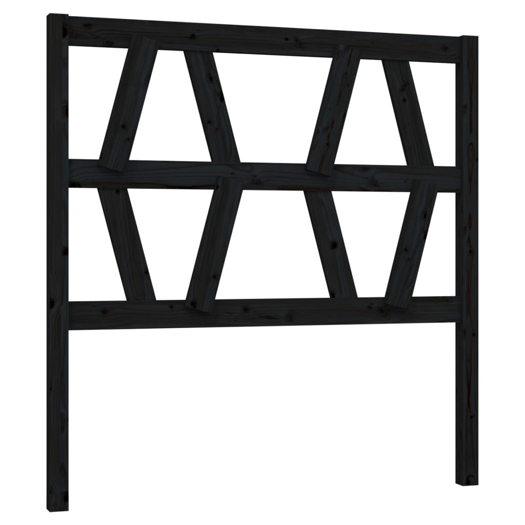 Hoofdbord 8X4X00 Cm Massief Grenenhout 81 x 100 cm Zwart