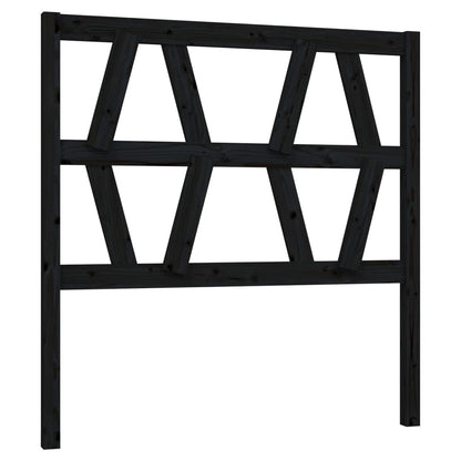 Hoofdbord 8X4X00 Cm Massief Grenenhout 81 x 100 cm Zwart