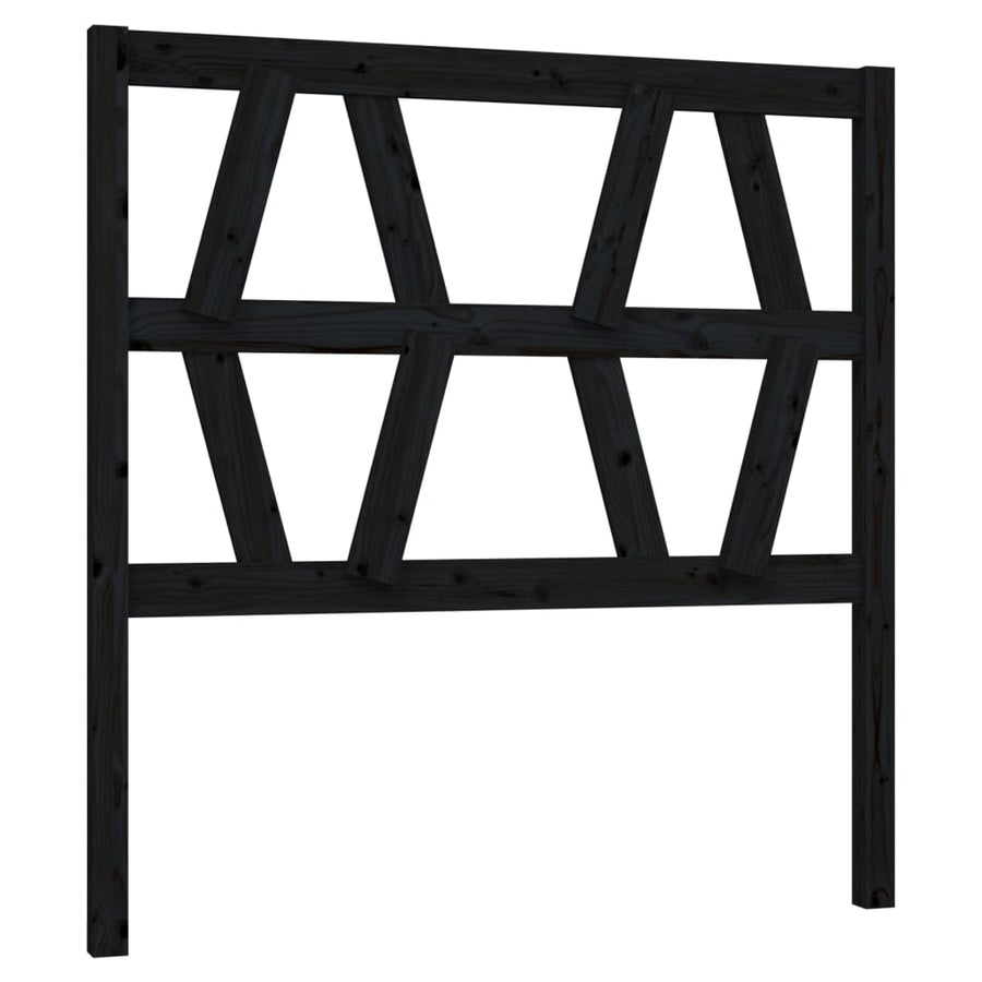 Hoofdbord 8X4X00 Cm Massief Grenenhout 81 x 100 cm Zwart