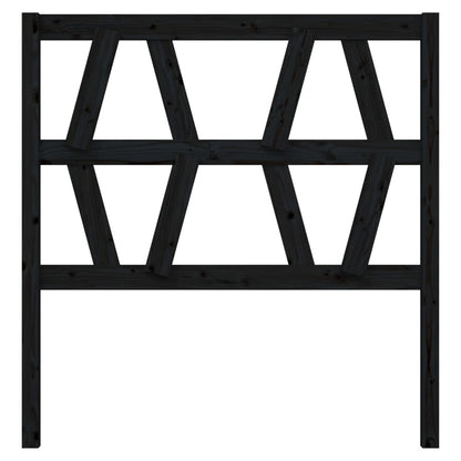 Hoofdbord 8X4X00 Cm Massief Grenenhout 81 x 100 cm Zwart