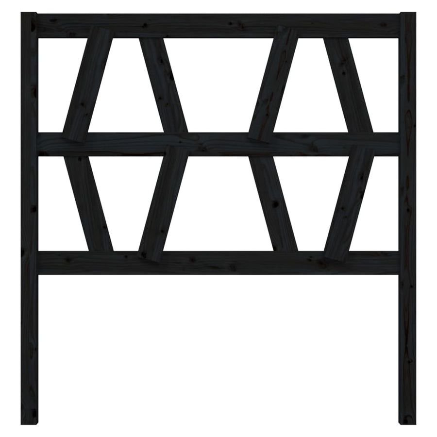Hoofdbord 8X4X00 Cm Massief Grenenhout 81 x 100 cm Zwart