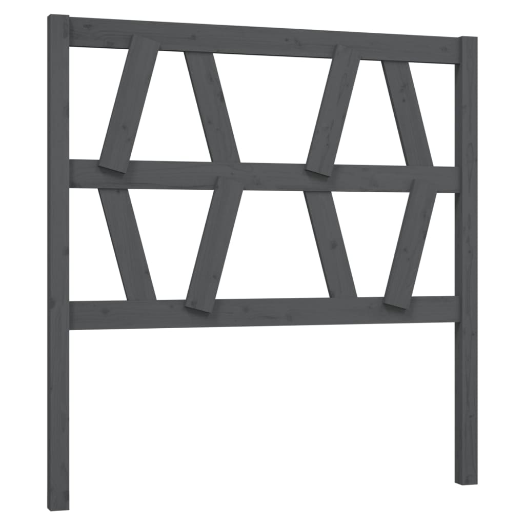 Hoofdbord 96X4X00 Cm Massief Grenenhout 96 x 100 cm Grijs
