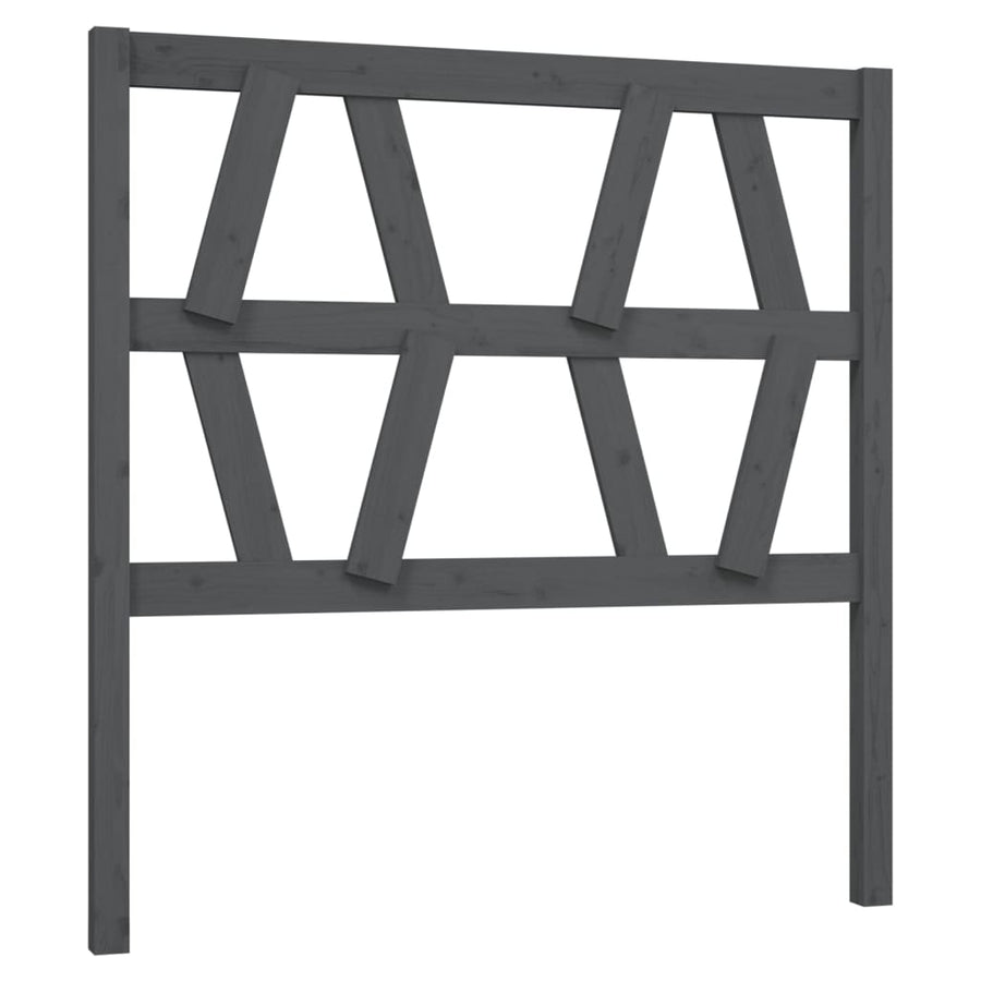 Hoofdbord 96X4X00 Cm Massief Grenenhout 96 x 100 cm Grijs