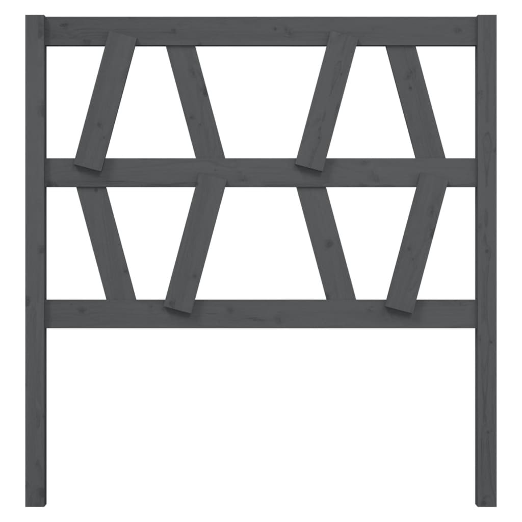 Hoofdbord 96X4X00 Cm Massief Grenenhout 96 x 100 cm Grijs